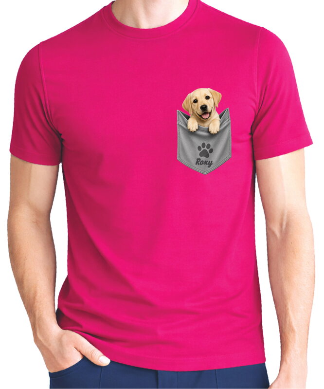Tričko pro pejskaře - labrador v kapse