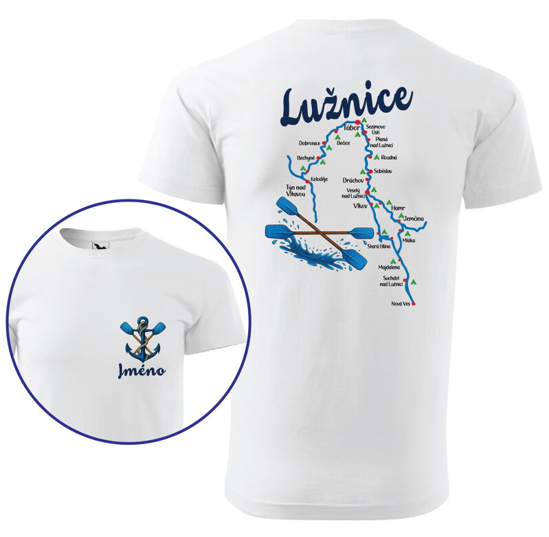 Vodácke tričko - Splavy řek - Lužnice Vodácke tričko - Splavy řek - Lužnice