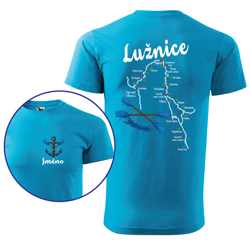 Vodácke tričko - Splavy řek - Lužnice