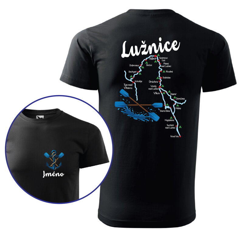 Vodácke tričko - Splavy řek - Lužnice