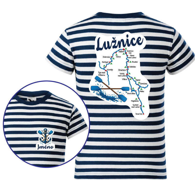 Vodácke tričko - Splavy řek - Lužnice Vodácke tričko - Splavy řek - Lužnice