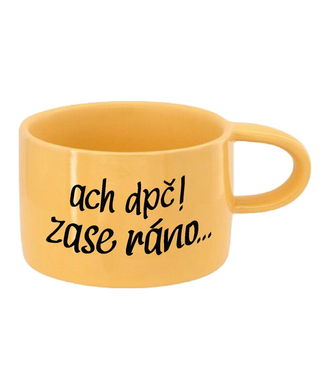 Hrnek Makronka - ach dpč! zase ráno... Hrnek Makronka - ach dpč! zase ráno...