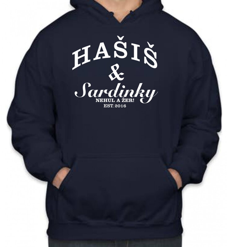 Značková mikina Hašiš & Sardinky Značková mikina Hašiš & Sardinky