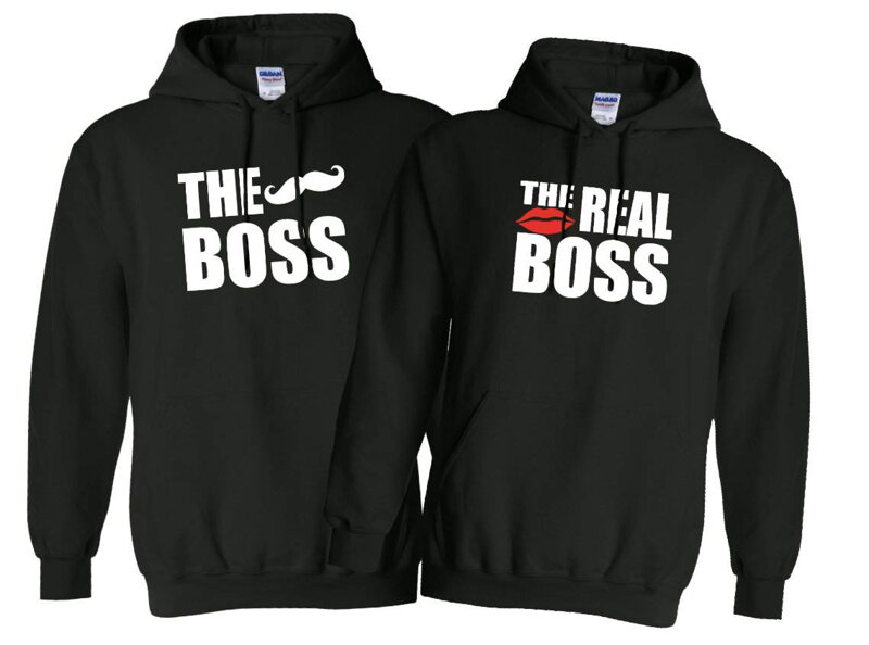 Pánska/dámska mikina The Boss/The Real Boss Pánska/dámska mikina The Boss/The Real Boss