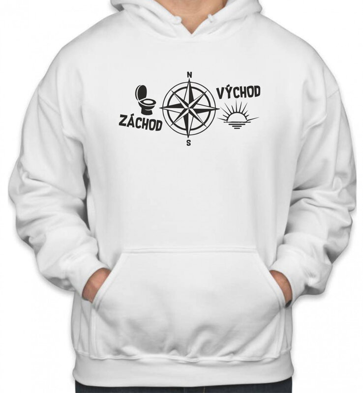 Vtipná mikina - Východ / Záchod Vtipná mikina - Východ / Záchod