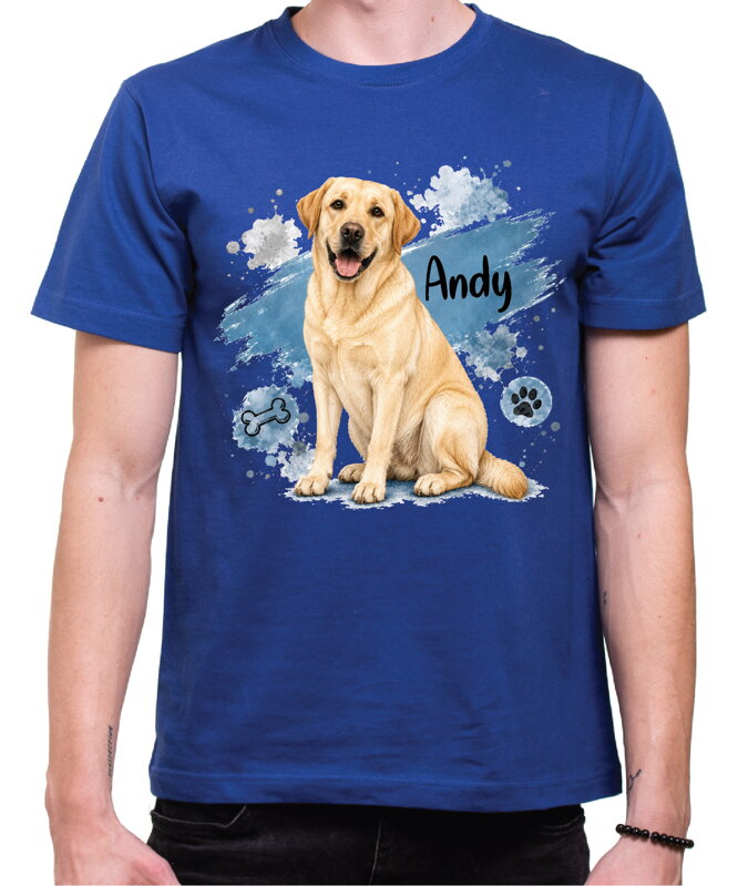 Tričko pro pejskaře - modrý labrador