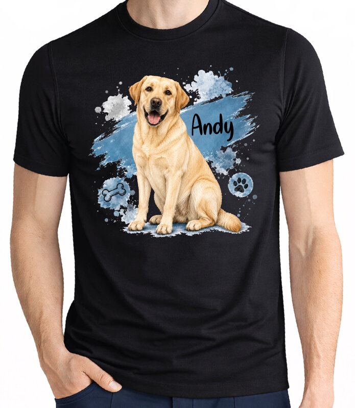 Tričko pro pejskaře - modrý labrador