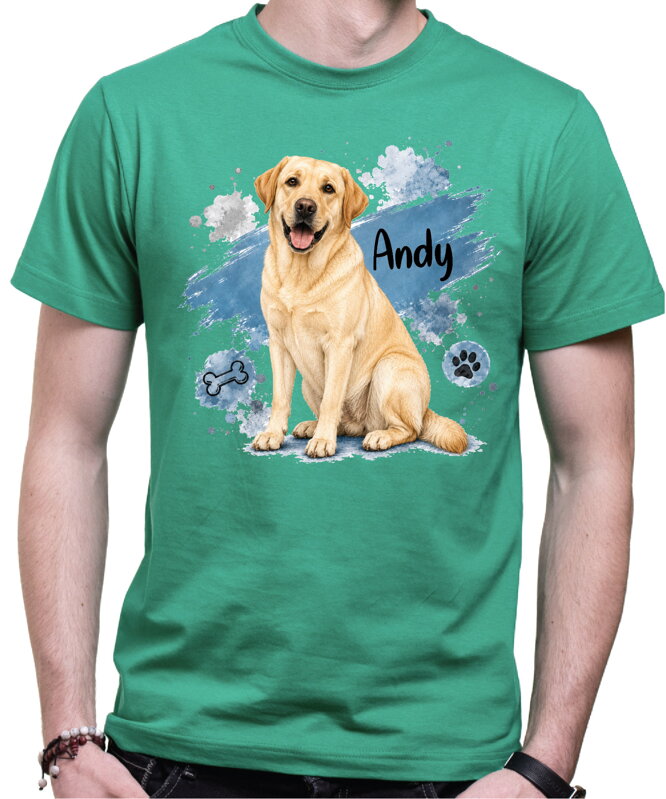 Tričko pro pejskaře - modrý labrador