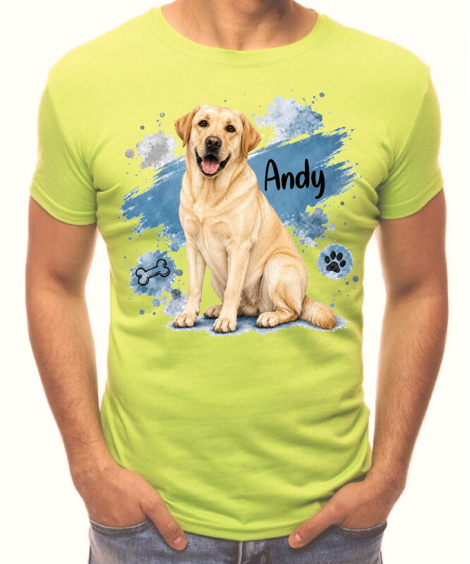 Tričko pro pejskaře - modrý labrador