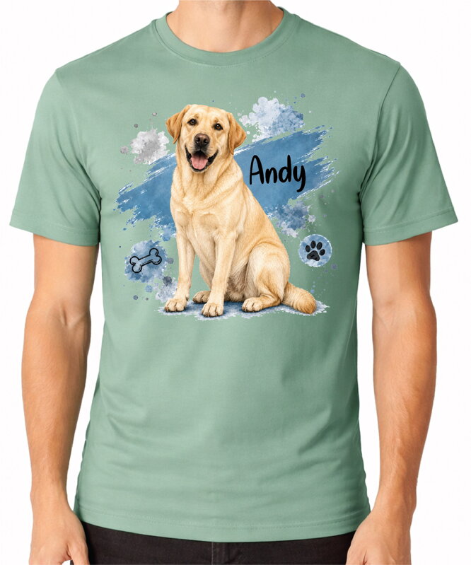 Tričko pro pejskaře - modrý labrador