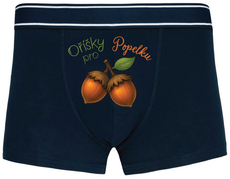 Pánské boxerky s vtipným potiskem - Oříšky pro Popelku