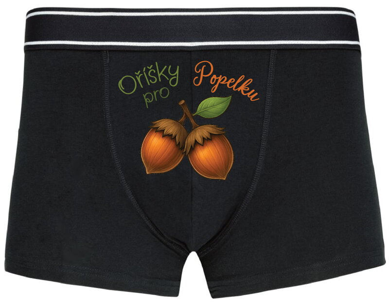 Pánské boxerky s vtipným potiskem - Oříšky pro Popelku