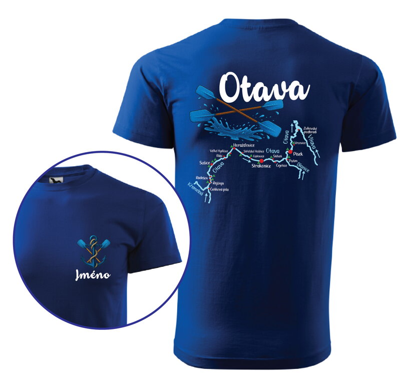Vodácke tričko - Splavy řek - Otava