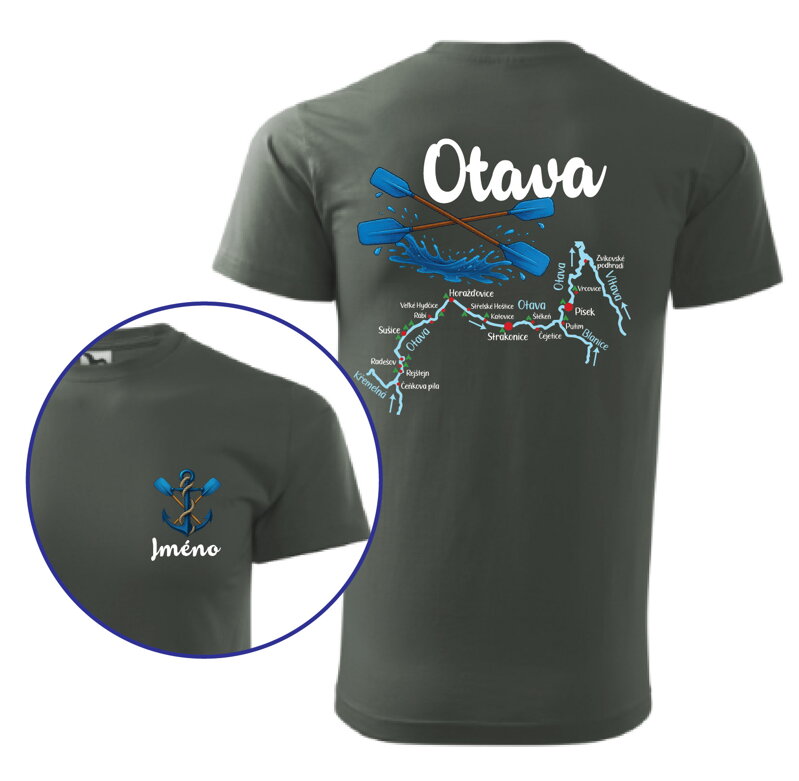 Vodácke tričko - Splavy řek - Otava