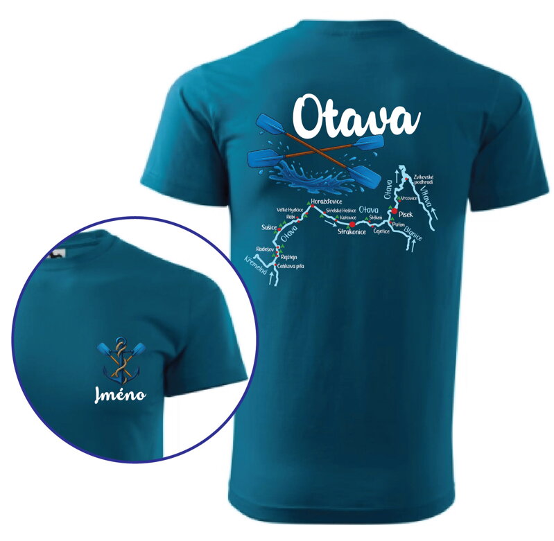 Vodácke tričko - Splavy řek - Otava