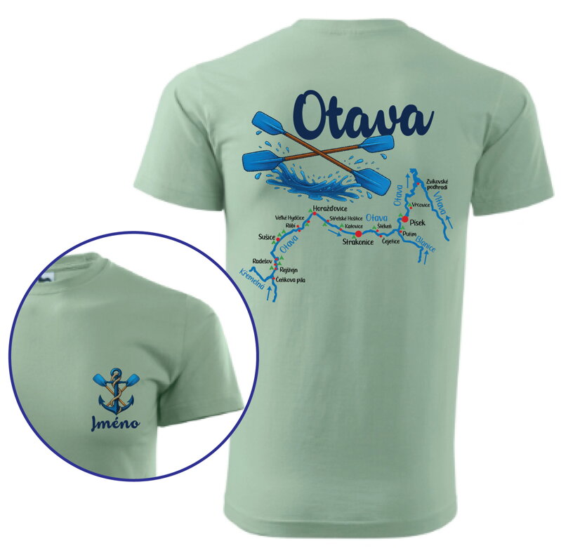 Vodácke tričko - Splavy řek - Otava