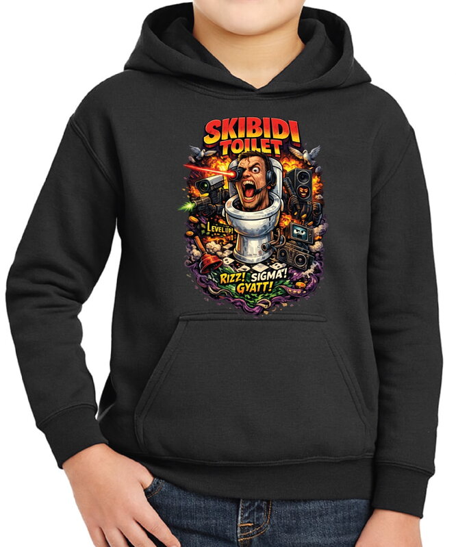 Mikina - Skibidi Toilet All in - RIZZ, SIGMA, GYATT