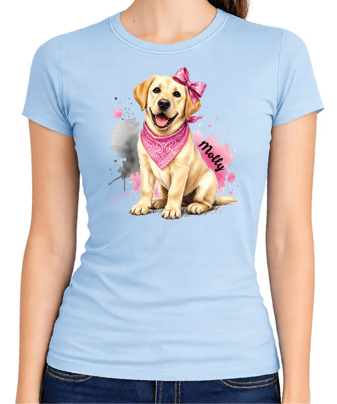 Tričko pro pejskařky - růžový labrador