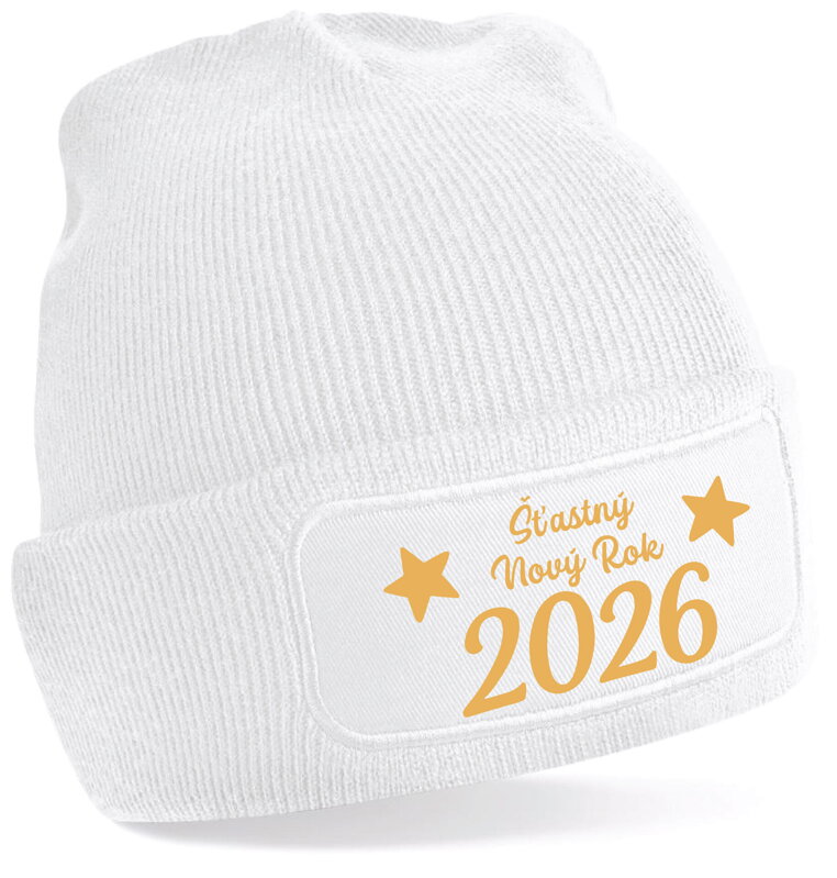 Čepice s potiskem - Šťastný Nový rok 2026
