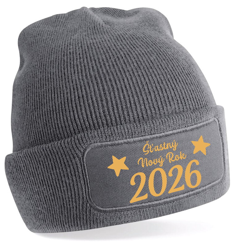 Čepice s potiskem - Šťastný Nový rok 2026