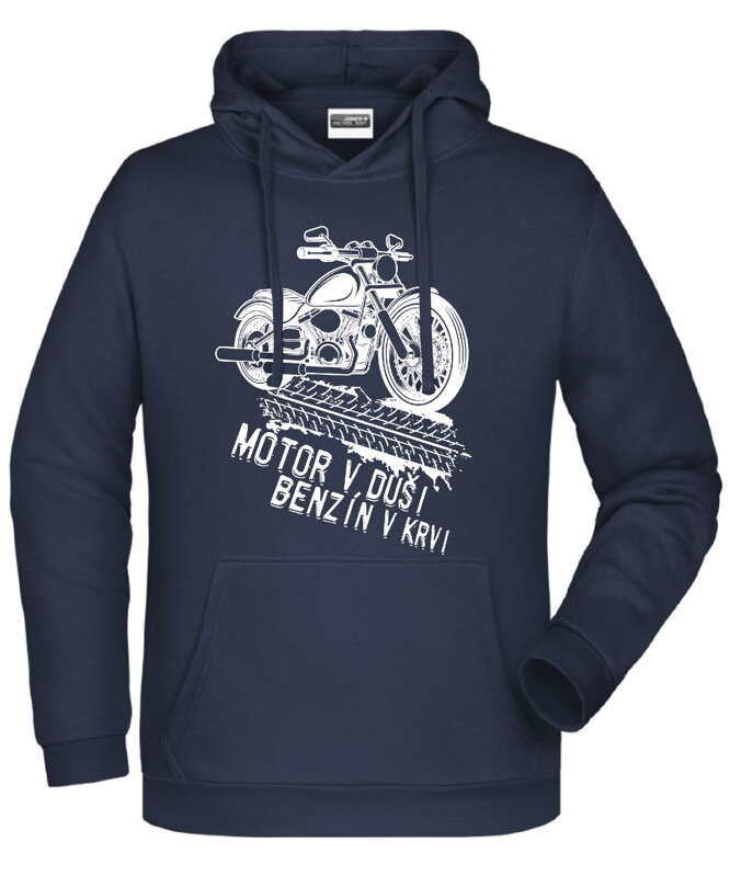 Mikina - Benzin v krvi, motor v duši Mikina - Benzin v krvi, motor v duši