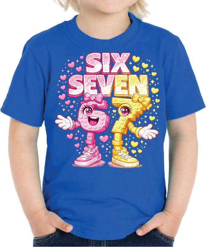 Tričko - Růžové Steal a Brainrot – Six Seven 67