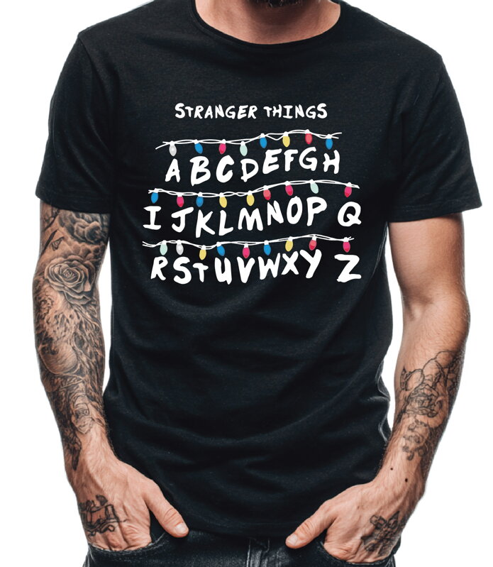 Tričko - Světla Stranger Things