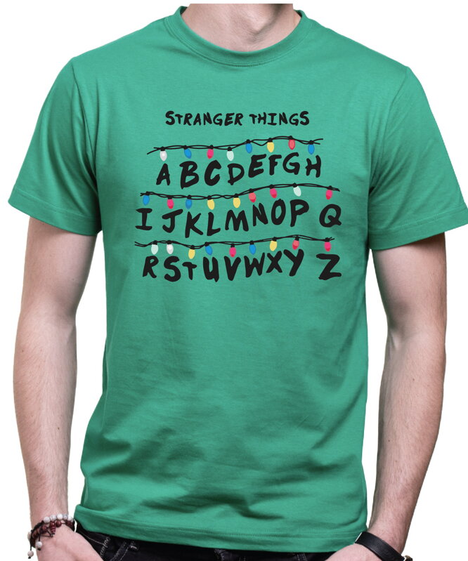 Tričko - Světla Stranger Things