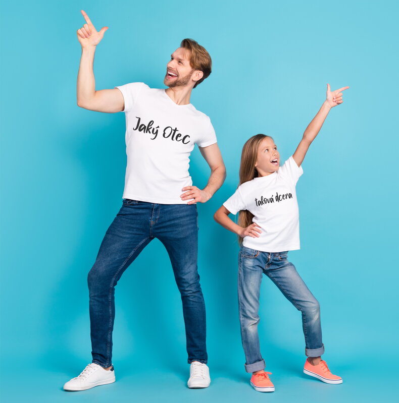Rodinný pár triček - Jaký otec, taková dcera (cena za 2ks) Rodinný pár triček - Jaký otec, taková dcera (cena za 2ks)