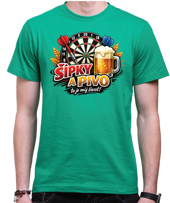 Tričko pro šipkaře - Šipky a pivo, to je můj život!