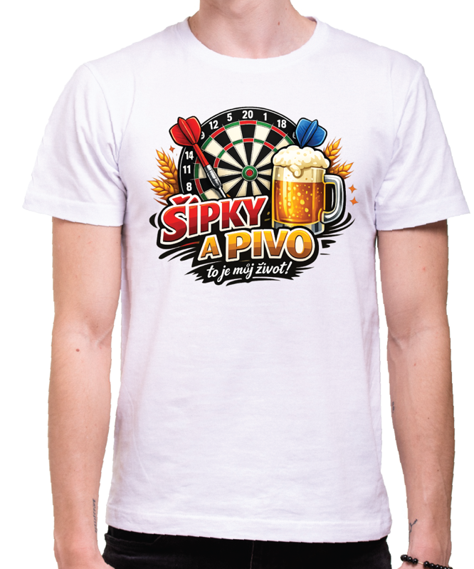 Tričko pro šipkaře - Šipky a pivo, to je můj život!