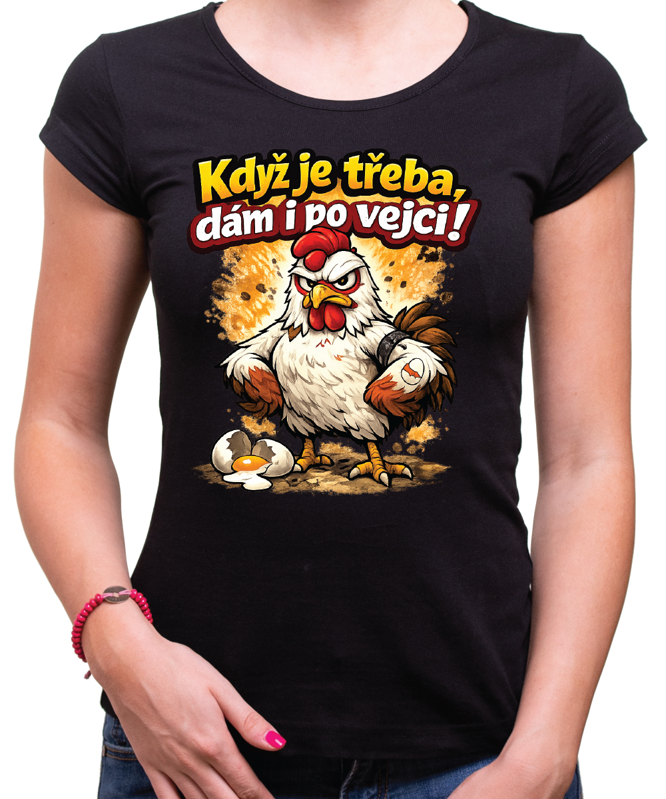 Dámské velikonoční tričko - Dám i po vejci!