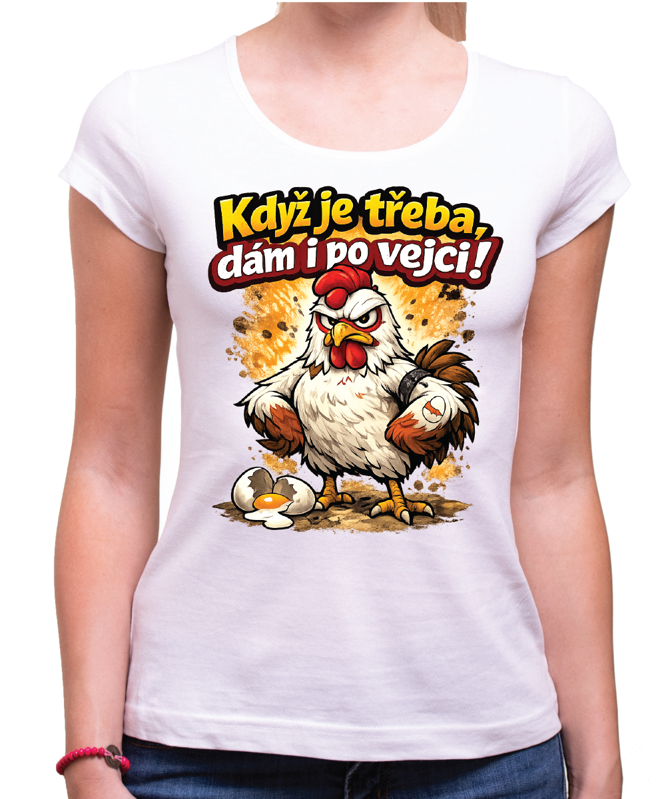 Dámské velikonoční tričko - Dám i po vejci!