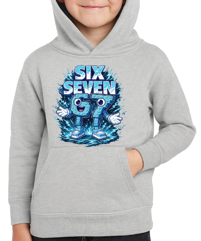 Mikina - Modrá Steal a Brainrot – Six Seven 67