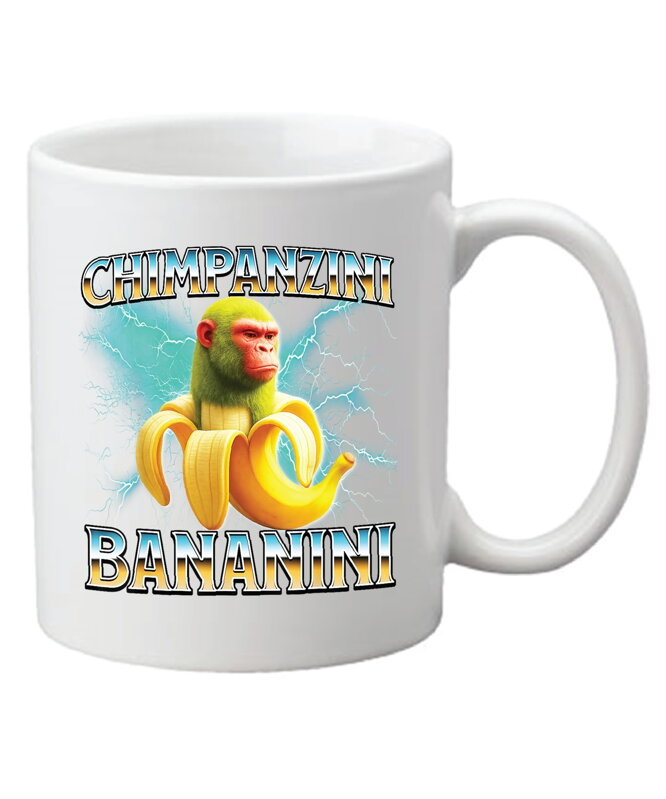 Hrnek s potiskem Chimpanzini Bananini (Italský Brainrot) Hrnek s potiskem Chimpanzini Bananini (Italský Brainrot)