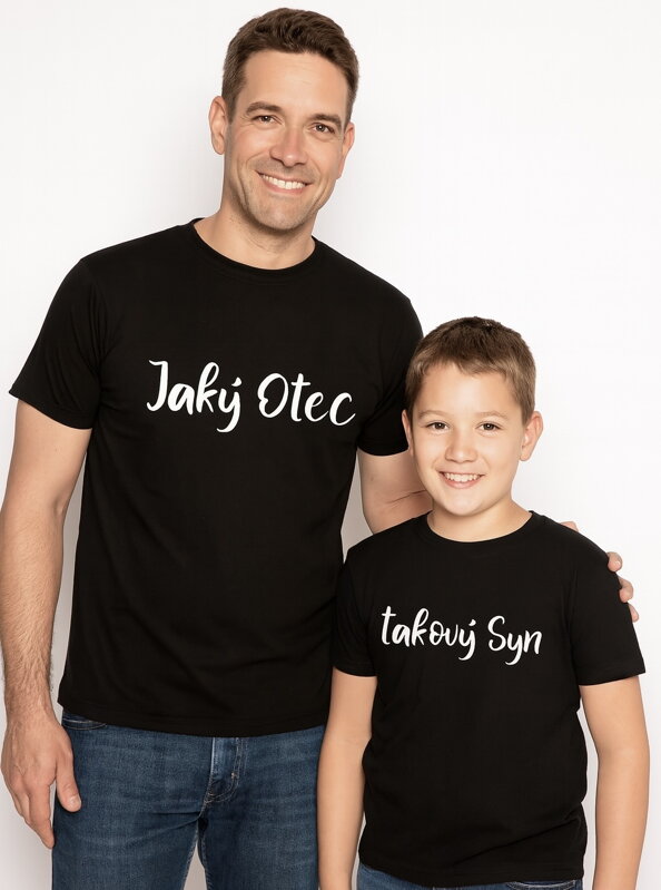 Rodinný pár triček - Jaký otec, takový syn  (cena za 2ks)