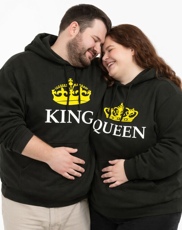 Pánské / dámské mikiny KING - QUEEN (král / královna)