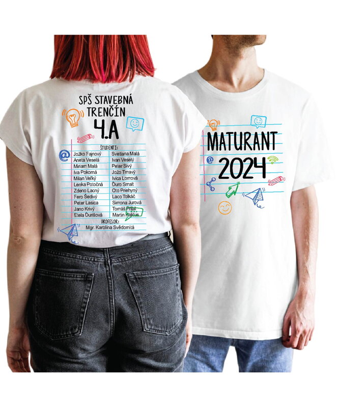 Maturitní tričko - MATURANT - Zošit Maturitní tričko - MATURANT - Zošit