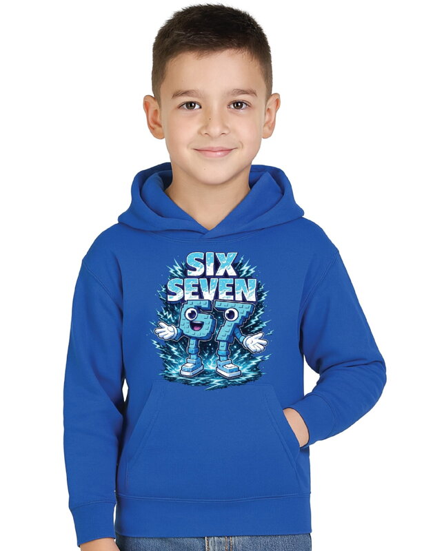 Mikina - Modrá Steal a Brainrot – Six Seven 67