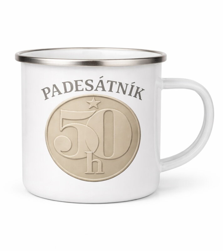 Plechový Hrnek - Padesátník - 50 halířů
