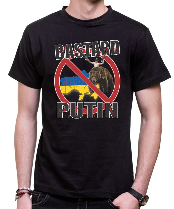 Tričko - BASTARD PUTIN (Podpora Ukrajině) Tričko - BASTARD PUTIN (Podpora Ukrajině)