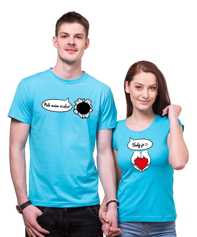 Partnerská trička - Ztracené srdce (cena za 2ks) Partnerská trička - Ztracené srdce (cena za 2ks)