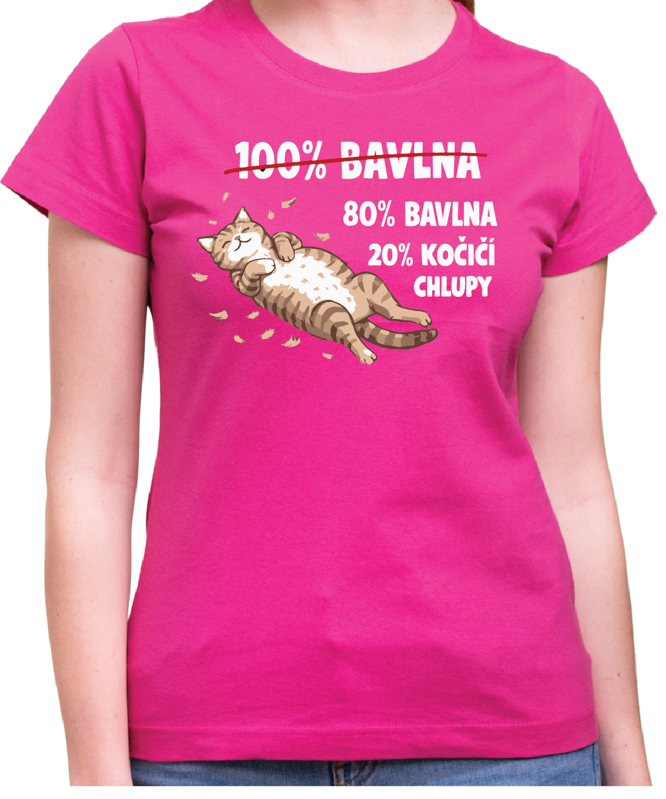 Tričko pro milovníky koček - 80% bavlna, 20% kočičí chlupy