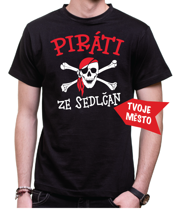 Vodácké tričko - Piráti z (tvoje město) Vodácké tričko - Piráti z (tvoje město)