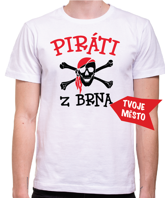 Vodácké tričko - Piráti z (tvoje město) Vodácké tričko - Piráti z (tvoje město)