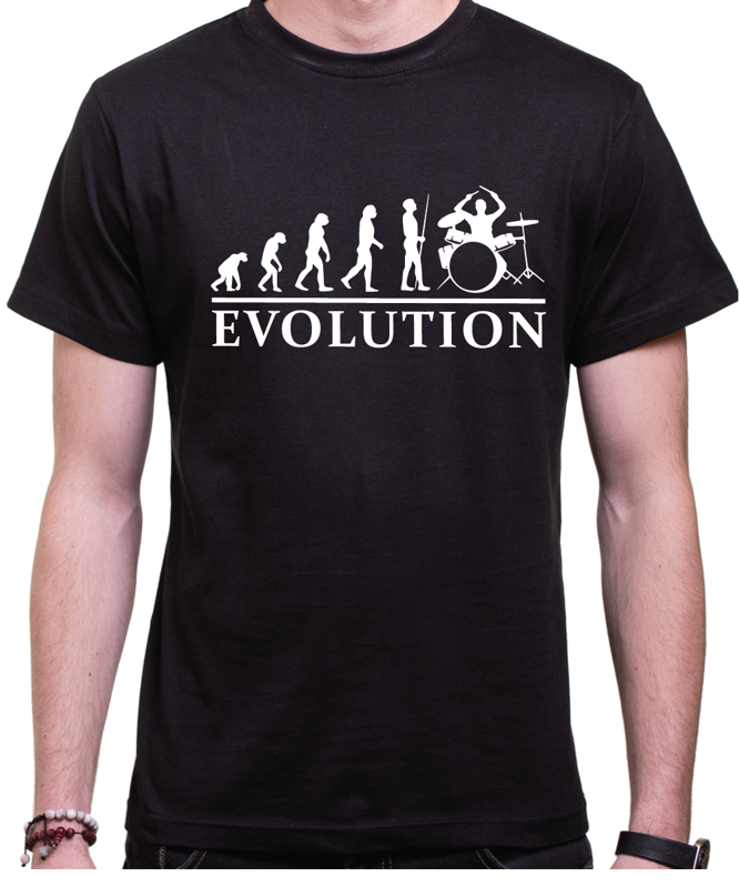 Tričko - Evoluce Bicí (pro bubenníky) Tričko - Evoluce Bicí (pro bubenníky)