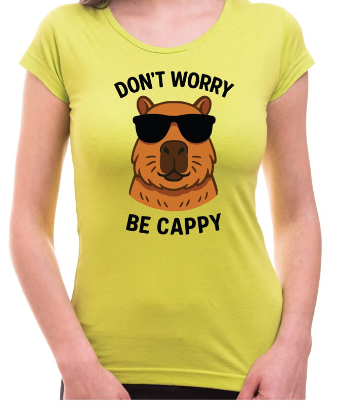 Tričko s Kapybarou - Don't worry be Cappy Tričko s Kapybarou - Don't worry be Cappy