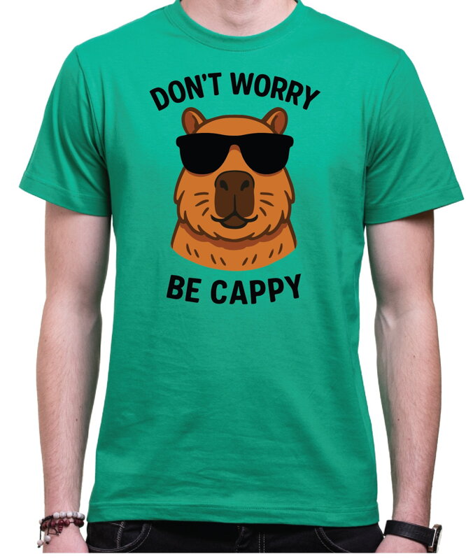Tričko s Kapybarou - Don't worry be Cappy Tričko s Kapybarou - Don't worry be Cappy