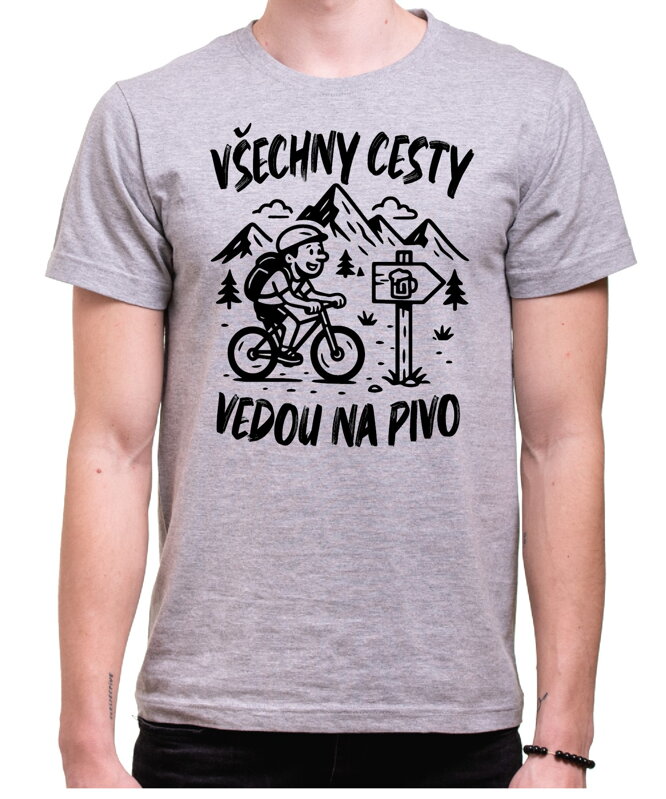 Cyklo pivní tričko - Všechny cesty vedou na Pivo