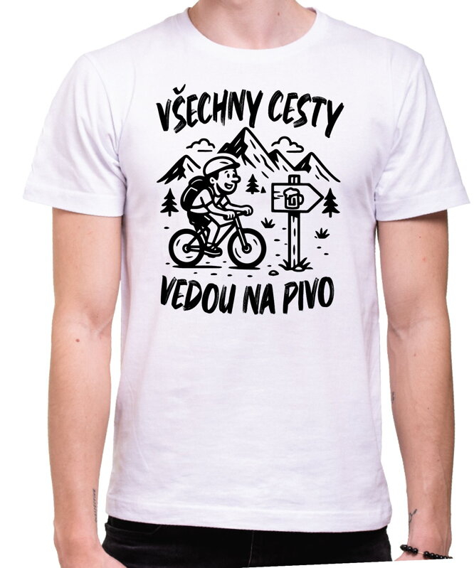 Cyklo pivní tričko - Všechny cesty vedou na Pivo